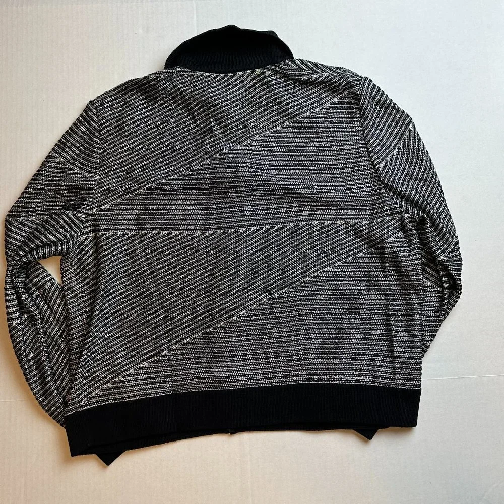 St John Sport Women's Studded Knit Sweater Wool Blend Striped Santana Size M - Picture 3 of 5